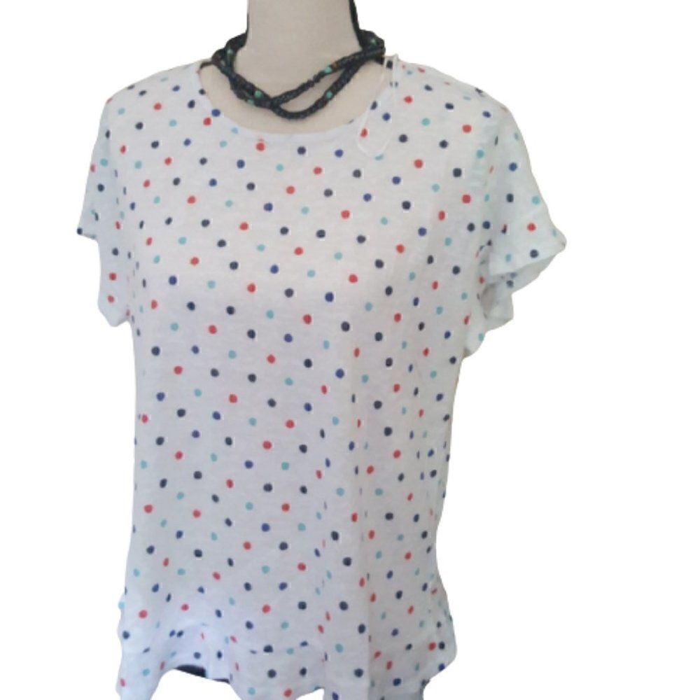 ♡♡♡ Philosophy Open Back Dot Top sz Small